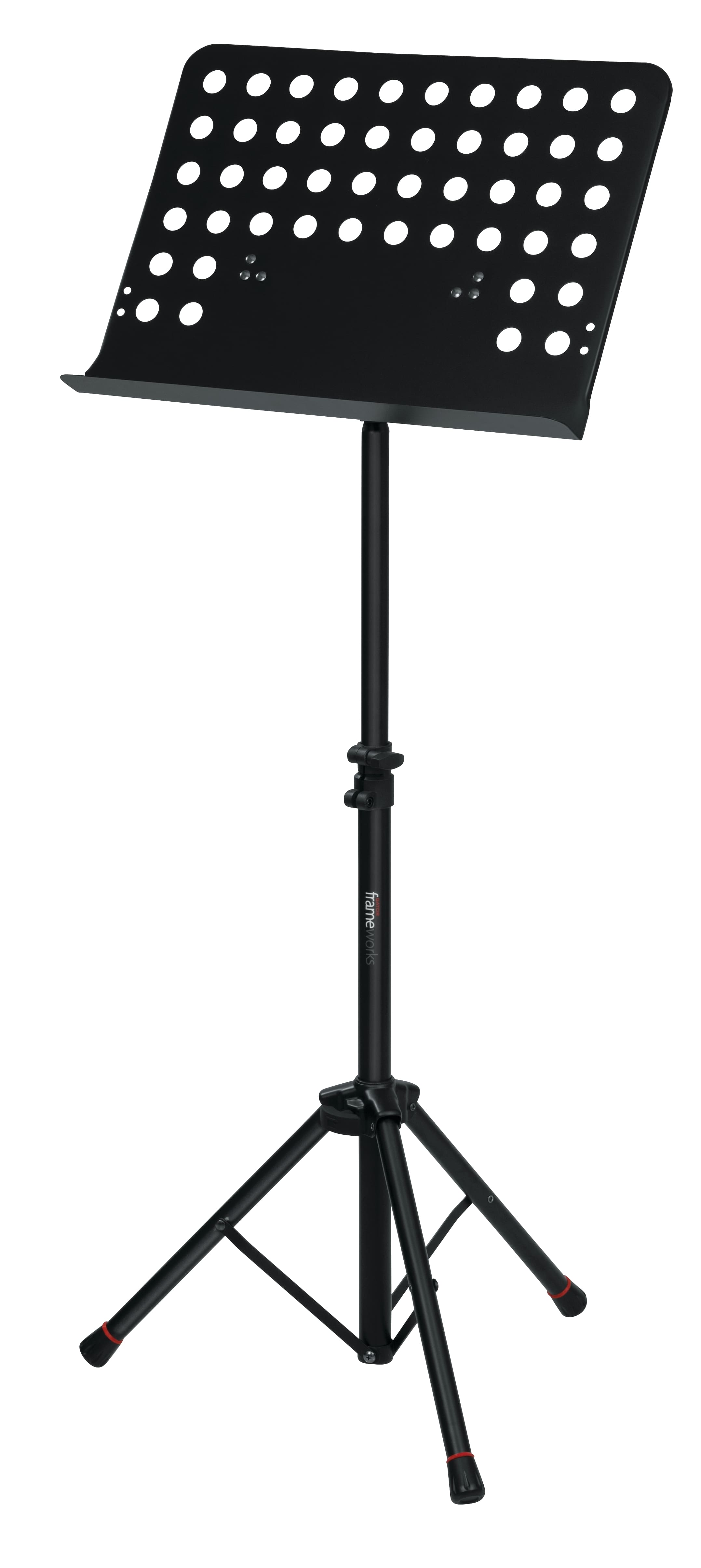Gator Frameworks - Lightweight Sheet Music Stand, with Compact, Collapsible Tripod Base Design and Removable, Anti-Trip Safety Ring on Feet