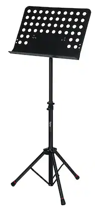 Gator Frameworks - Lightweight Sheet Music Stand, with Compact, Collapsible Tripod Base Design and Removable, Anti-Trip Safety Ring on Feet