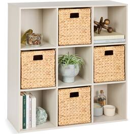 Best Choice Products - 9-Cube Bookshelf, 13.5in Display Storage System, Organizer w/ Removable Back Panels - Whitewash
