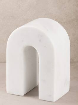 GAURI KOHLI - Quest Marble Decorative Object - Shades of white