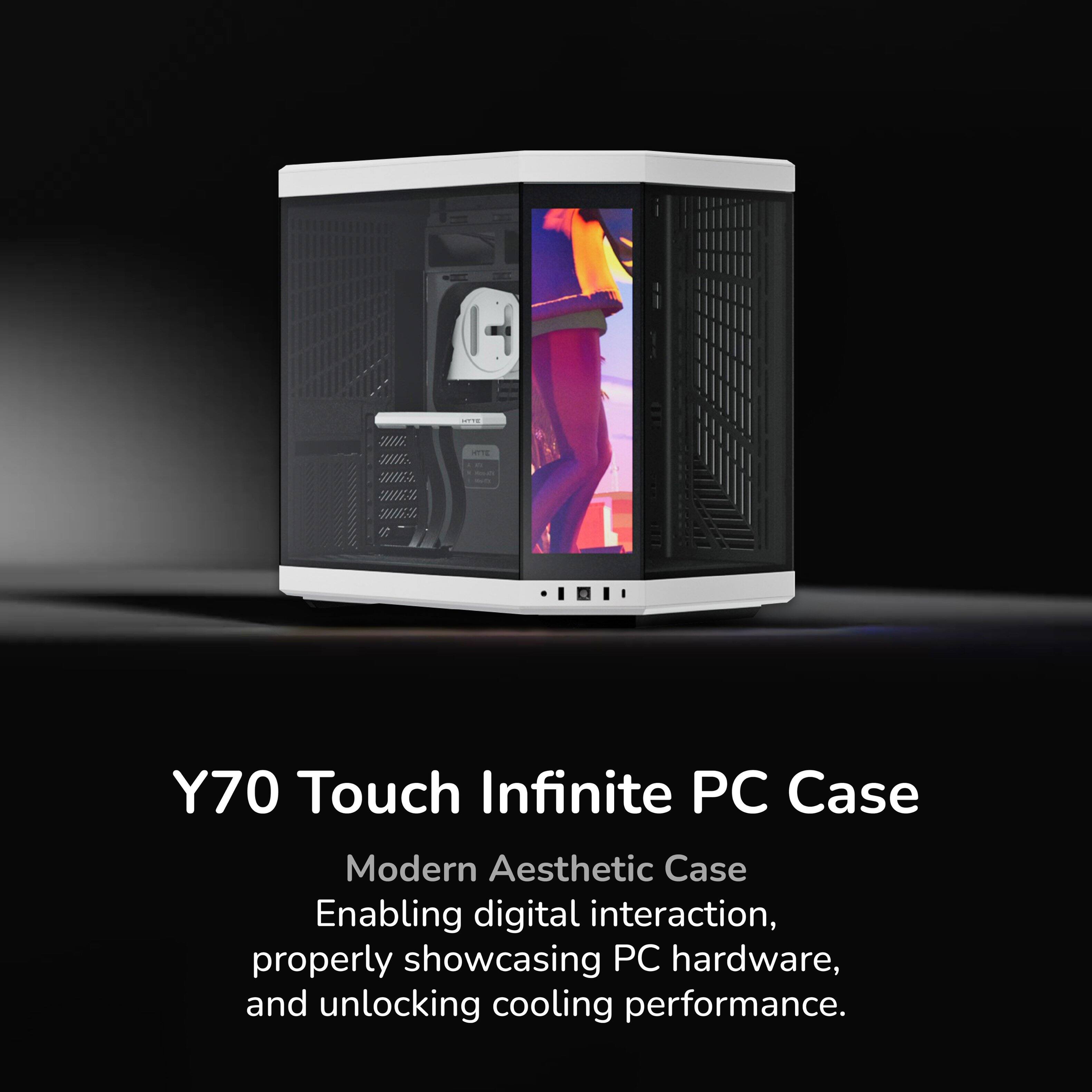 Y70 Touch Infinite PC Case

Modern Aesthetic Case

Enabling digital interaction, properly showcasing PC hardware, and unlocking cooling performance.