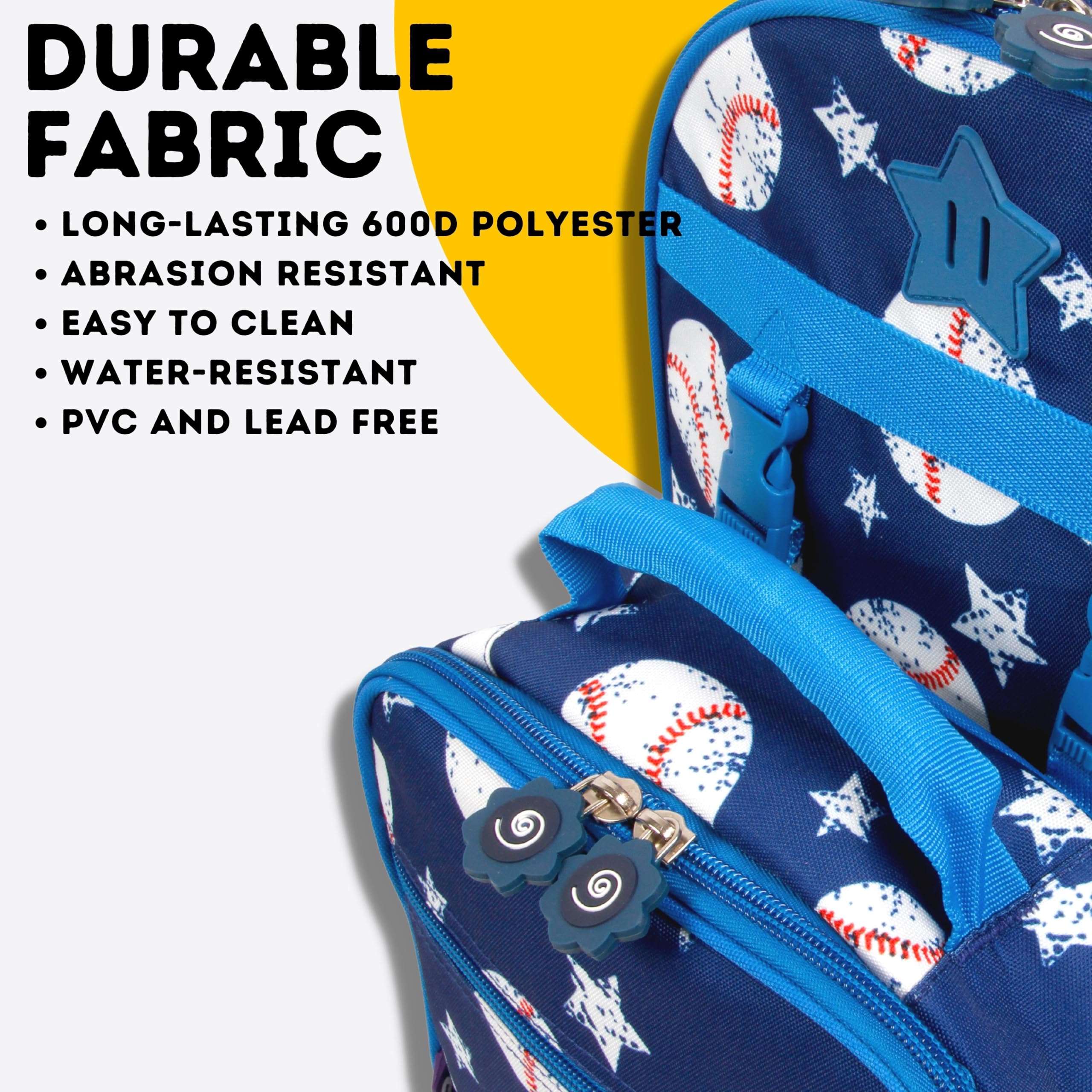 Alt View 1. Pacoar Cade - Unisex Kid's Duet Backpack With Lunch Bag Set  Baseball One Size - SPACESHIP.