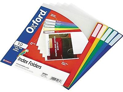 Pendaflex - File Folder Folders, 2/5-Cut Tab, Left Position, Letter Size, 10/Pack (50981EE) - Multicolor