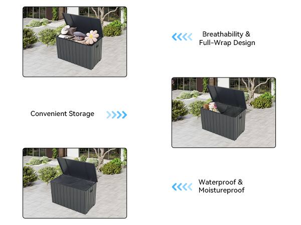 Breathability & Full-Wrap Design  
Convenient Storage  
Waterproof & Moistureproof