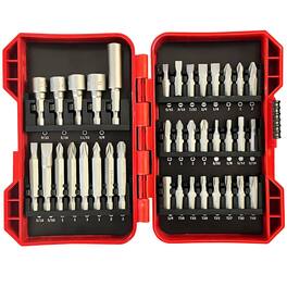 Kitcheniva - 37 Piece Impact Screwdriver Bit Set Nut Driver Torx Phillips Tool Magnetic Drill - Gray