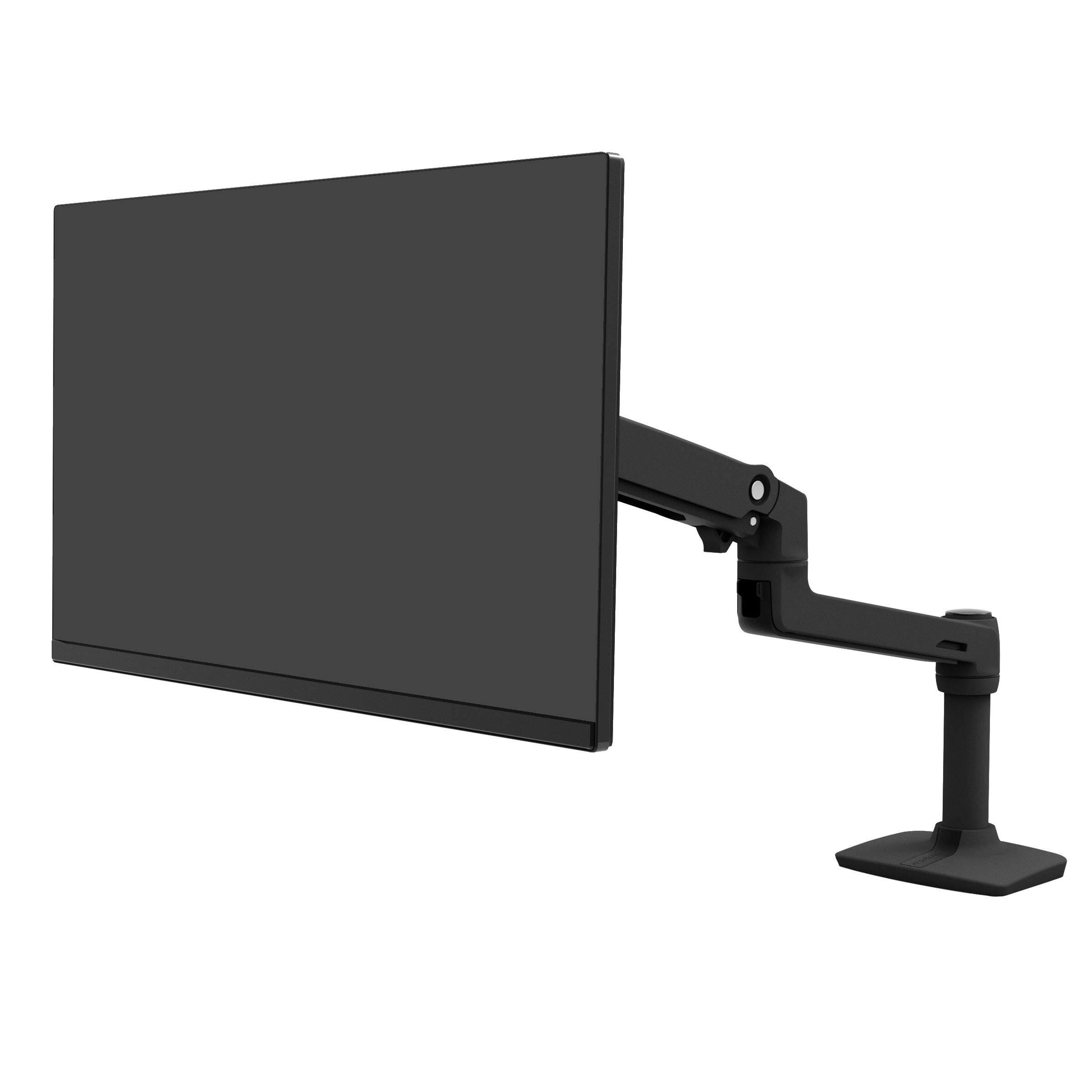 Alt View 1. Cedar Assembly - Lx Monitor Arm Single Desk Mount Fits Flat Curved Ultrawide Computer Monitors Up To 7 s Vesa Or - White LX Arm Tall Pole LX Monitor Arm.