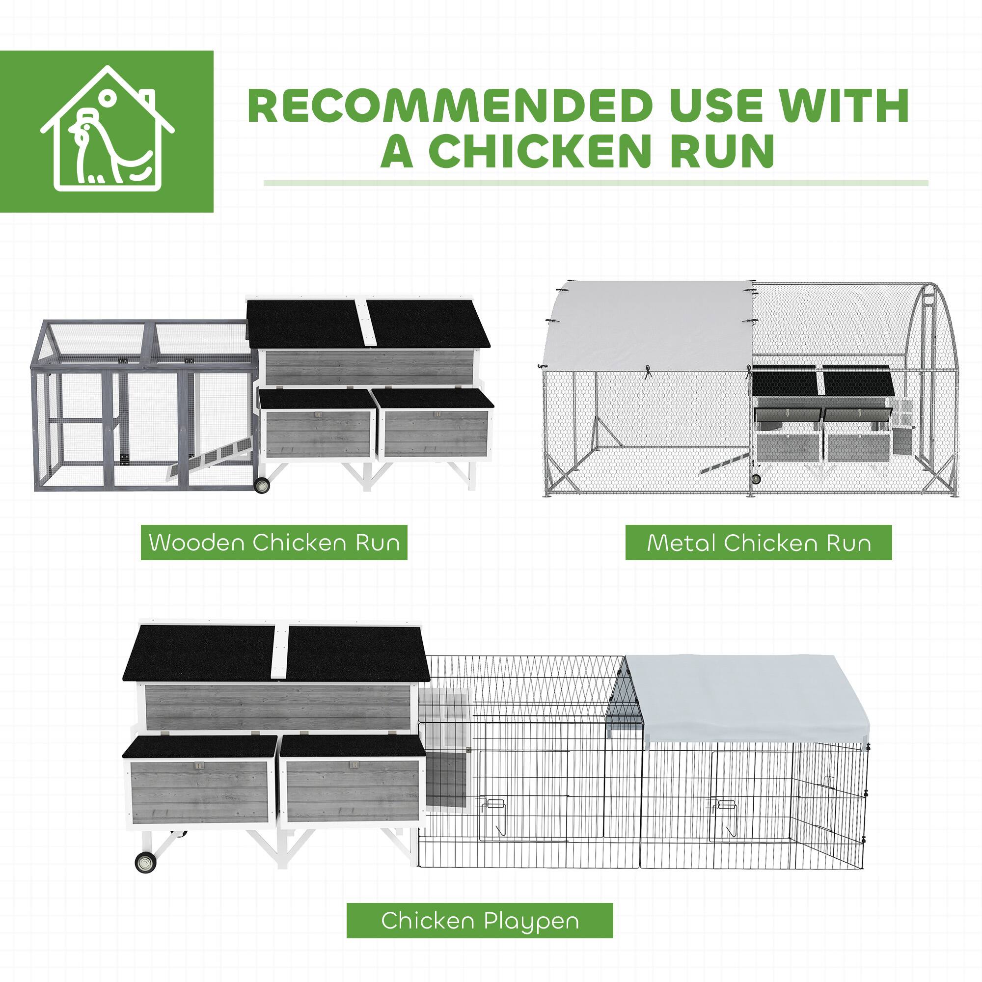 RECOMMENDED USE WITH A CHICKEN RUN

Wooden Chicken Run

Metal Chicken Run

Chicken Playpen