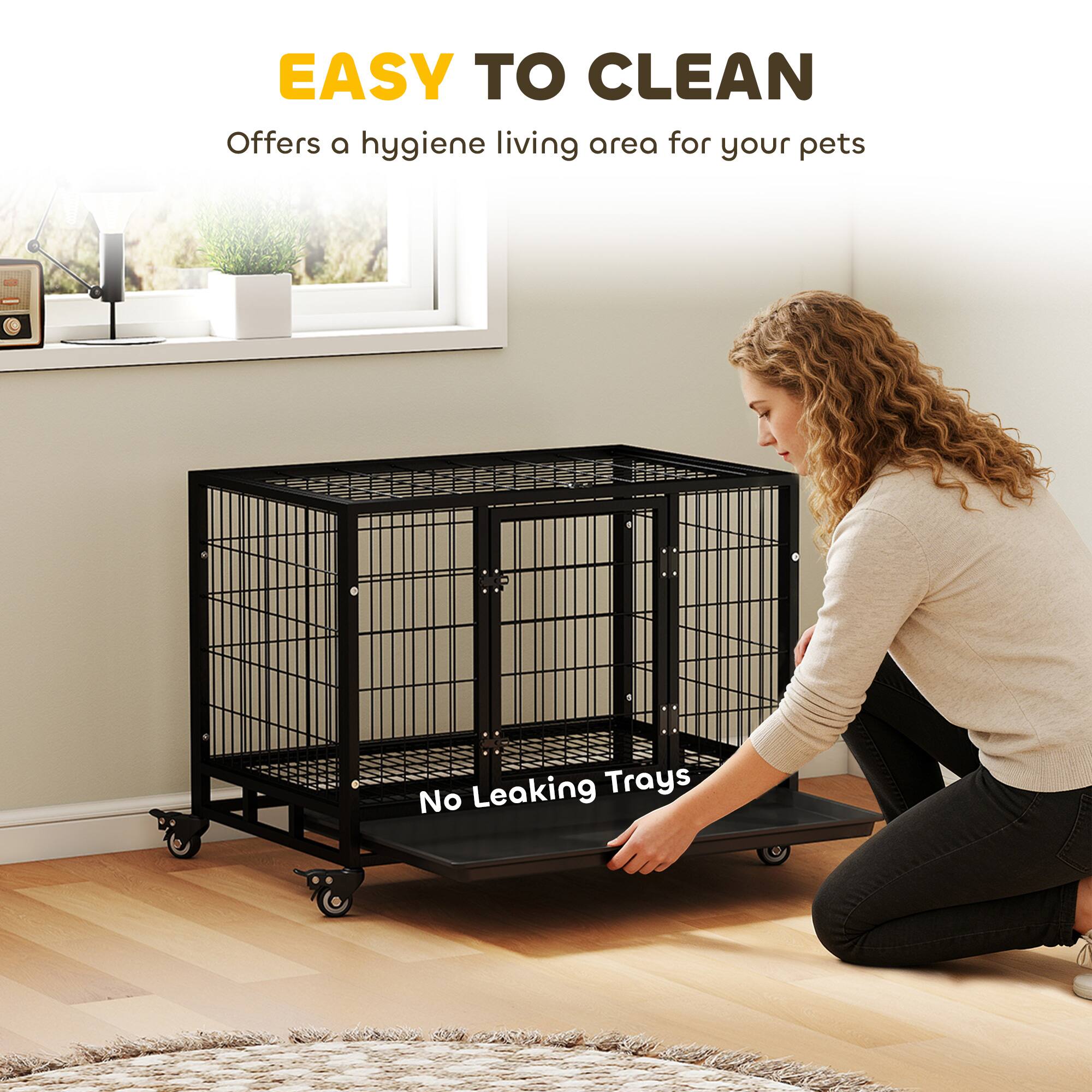 EASY TO CLEAN  
Offers a hygiene living area for your pets  
No Leaking Trays