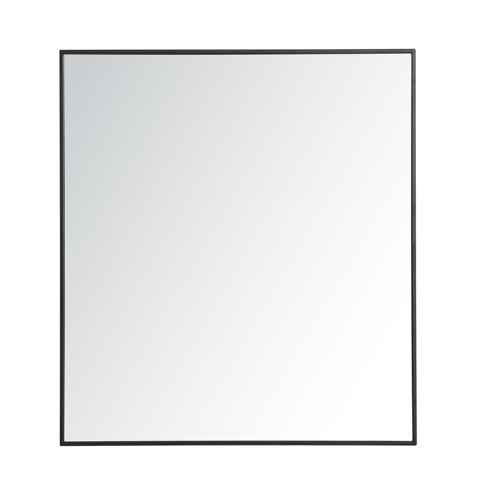 Alt View 8. Elegant Decor - Metal frame rectangle mirror 36 inch in Black - Black.