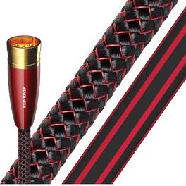AudioQuest - Red River XLR to XLR Analog Audio Interconnect Cable - 1.64' (0.5m) - 2-Pack - Black/Red