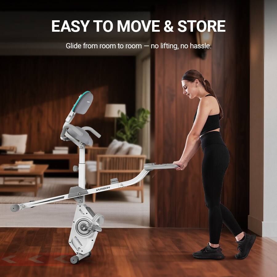 EASY TO MOVE & STORE  
Glide from room to room - no lifting, no hassle.
