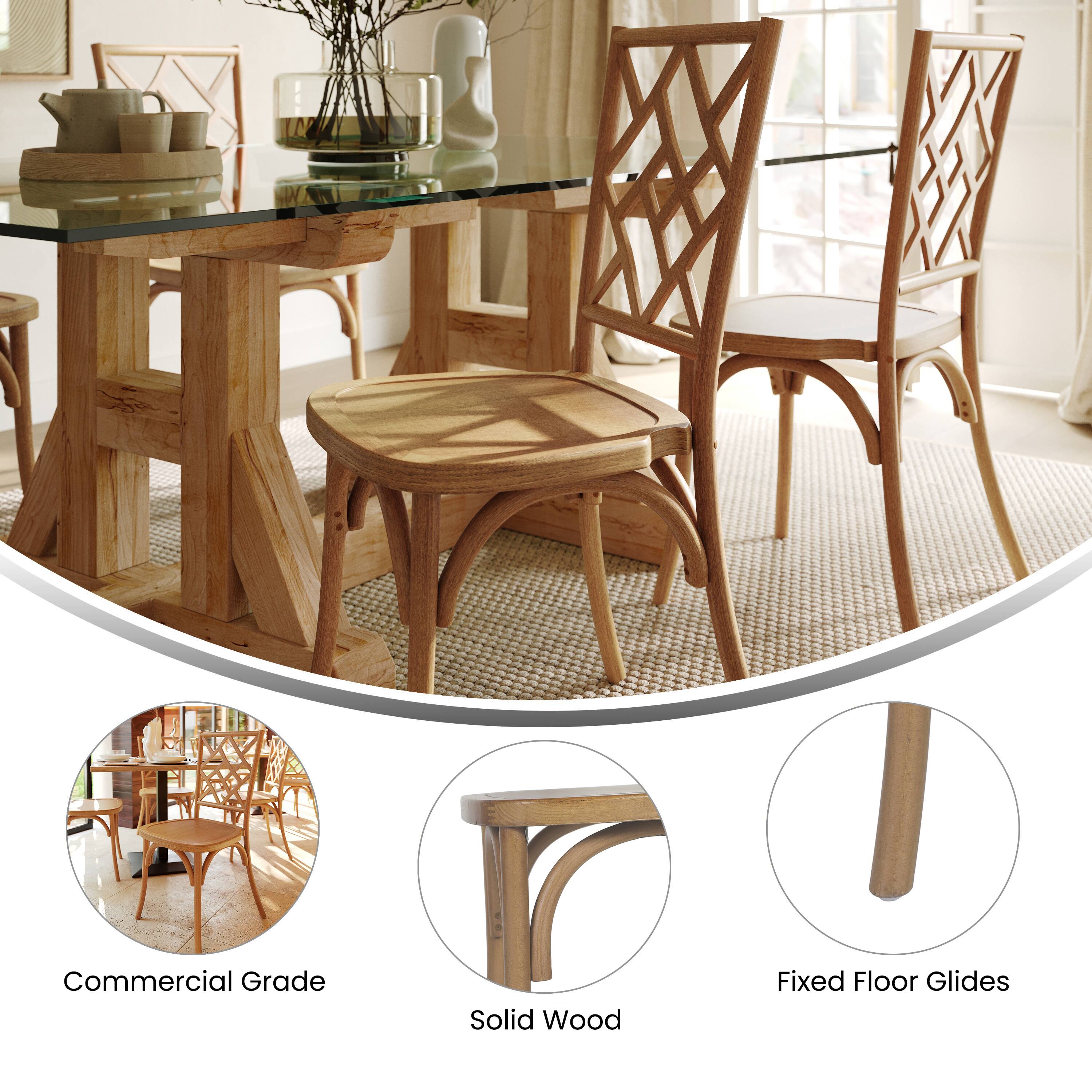 Commercial Grade Solid Wood Fixed Floor Glides