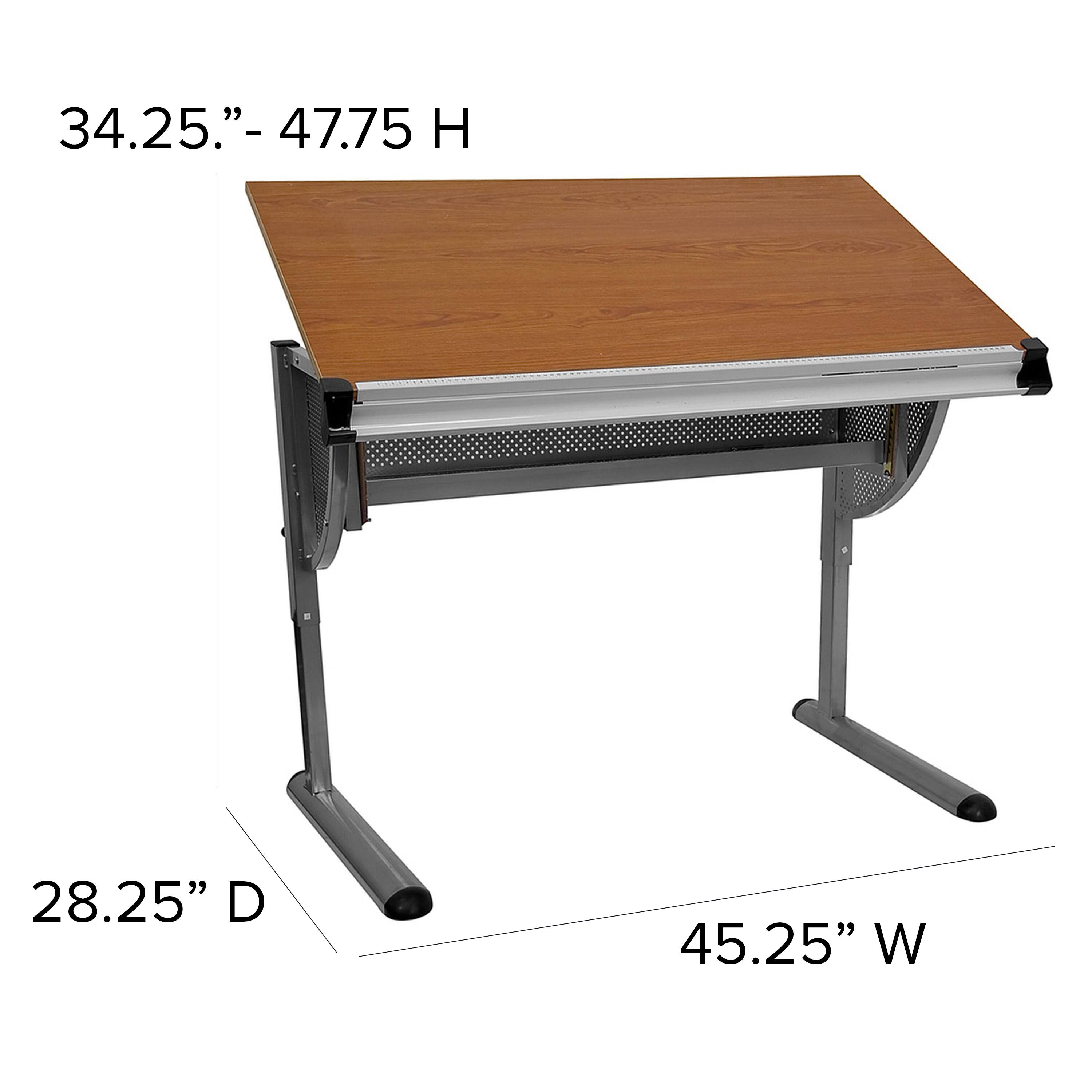 34.25" - 47.75" H  
28.25" D  
45.25" W
