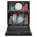 Left. Amana - 24" Built-In Black Tub Dishwasher with Dark Interior, Large Capacity, 59 dBA - Black.
