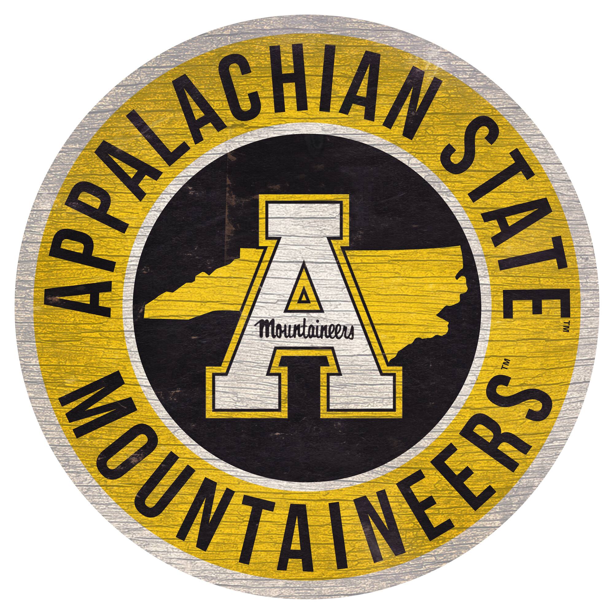 Appalachian State Mountaineers 12'' x 12'' State Circle Sign