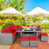 Alt View 3. Costway - 7 PCS Patio Rattan Dining Set Sectional Sofa Couch Ottoman Garden - Red.