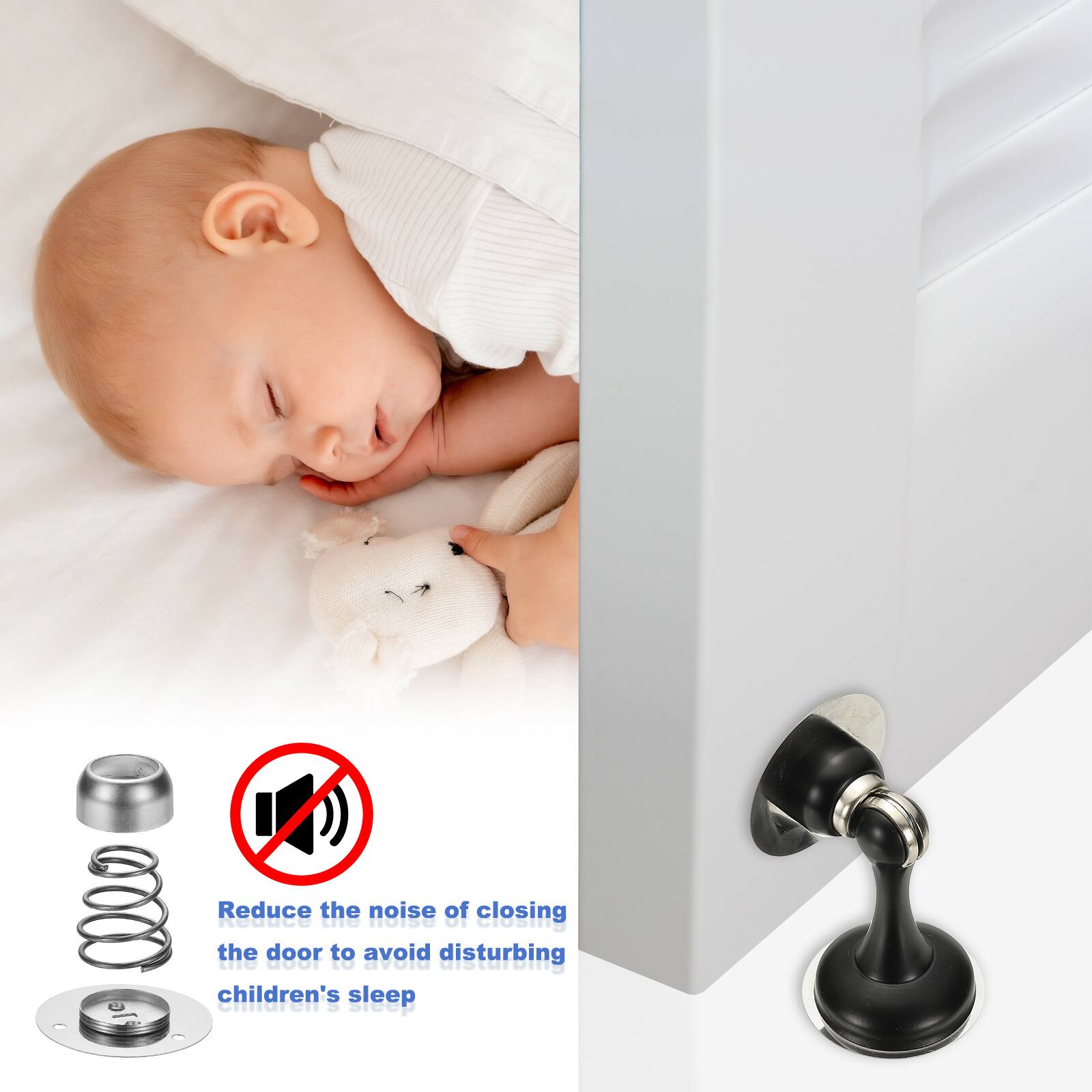 Reduce the noise of closing the door to avoid disturbing children's sleep
