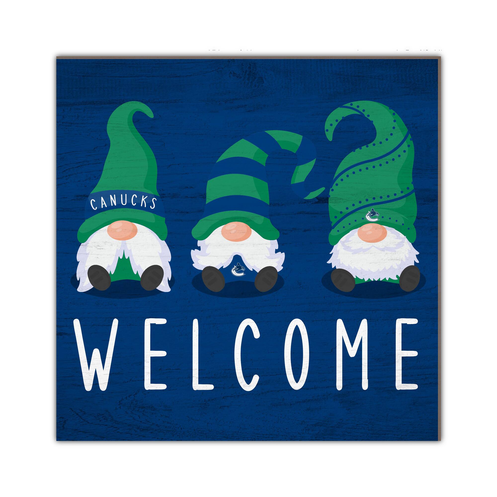 Vancouver Canucks 10'' x 10'' Welcome Gnomes Sign