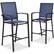 Front. Best Choice Products - Best Choice Products Outdoor Barstools Set of 2, Bar Height Patio Chairs w/ All-Weather Mesh - Black/Navy - Black/Navy.