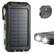 Front. Home Collection - Green Portable Solar Power Bank – 10,000mAh Super USB Rechargeable Battery Charger for Cell Phones and USB Devices.