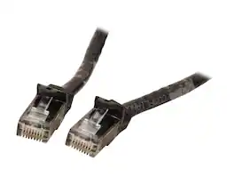 StarTech.com - N6PATCH15BK 15 ft. Cat 6 Black Snagless Cat6 UTP Patch Cable - ETL Verified