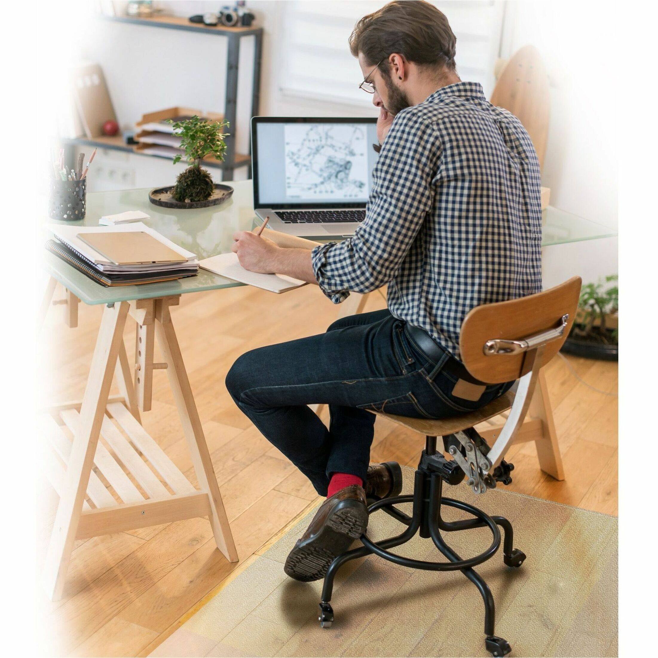 Alt View 40. Floortex - Floortex BioPlus Eco Friendly Carbon Neutral Chair Mat for Hard Floors - 35'' x 47'' - Clear.