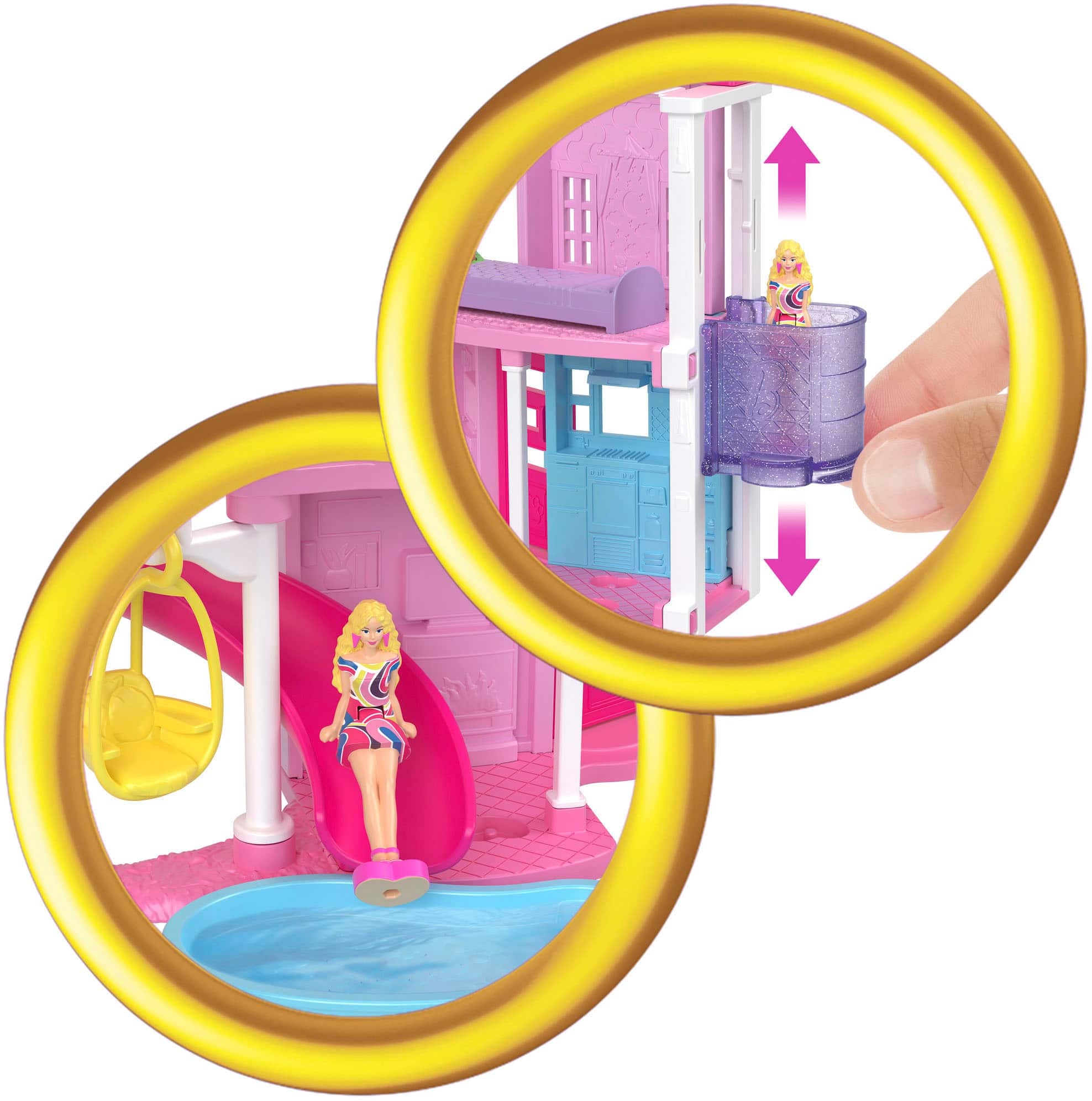 Alt View 17. Barbie - Mini Barbieland DreamHouse Playset with Dolls - Pink.