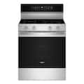 Whirlpool - 30 in. Wide 5 elements 5.3 cu. ft. Smart Electric Freestanding Range with Air Cooking Technology, No Preheat Air Fry - Stainless Steel