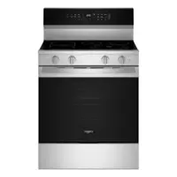 Whirlpool - 5.3 Cu. Ft. Freestanding Electric Range with Air Cooking Technology - Stainless Steel - Front_Zoom