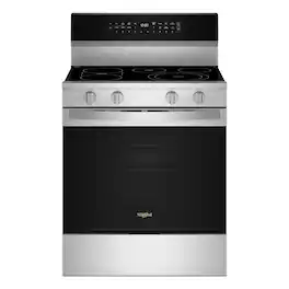 Whirlpool - 5.3 Cu. Ft. Smart Electric Freestanding Range with Air Cooking Technology, No Preheat Air Fry, High Speed Preheat Oven - Stainless Steel