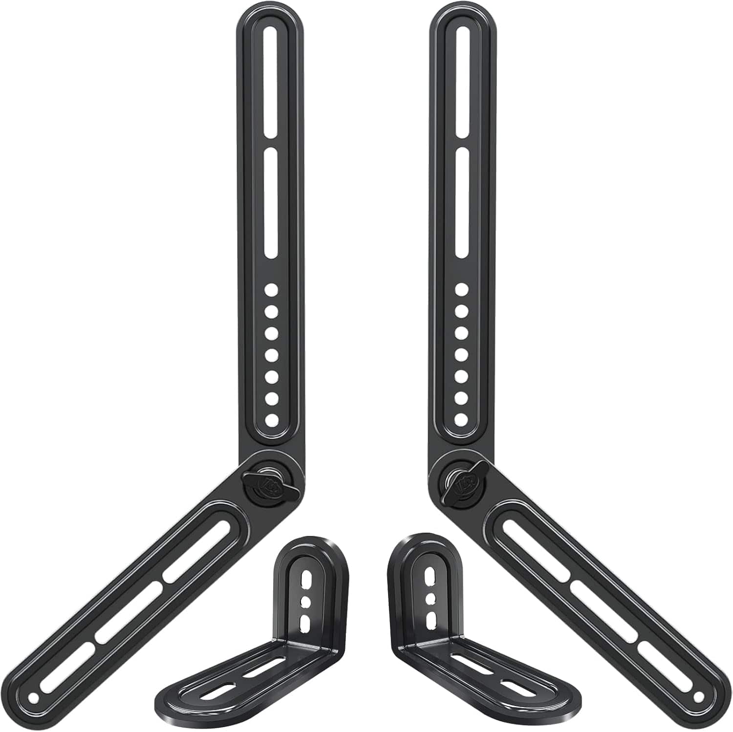 Schertz - Soundbar Mount Bracket, Fits Most Soundbars, Holds up to 15 lbs - Black