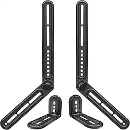 Schertz - Soundbar Mount Bracket, Fits Most Soundbars, Holds up to 15 lbs - Black