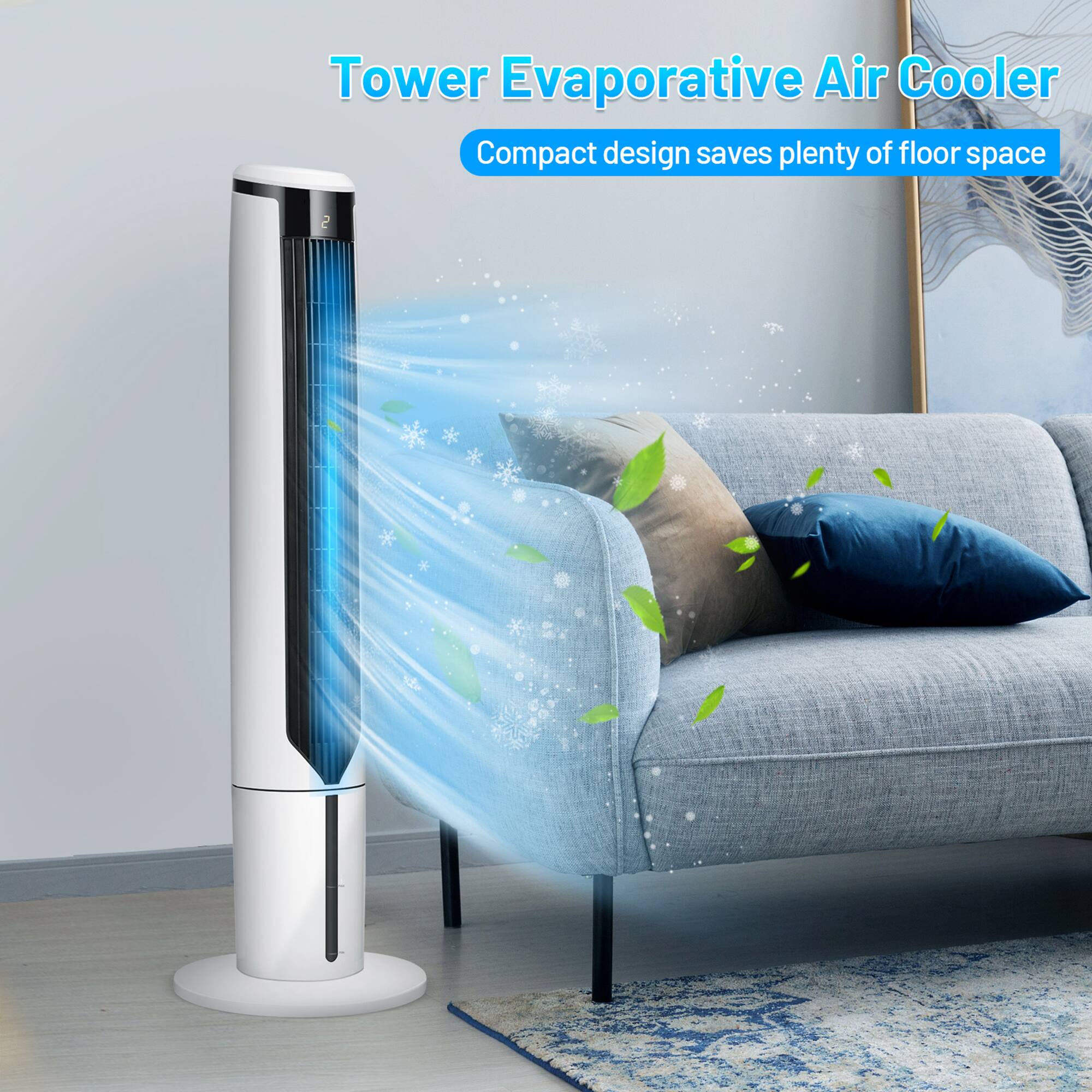 Tower Evaporative Air Cooler  
Compact design saves plenty of floor space