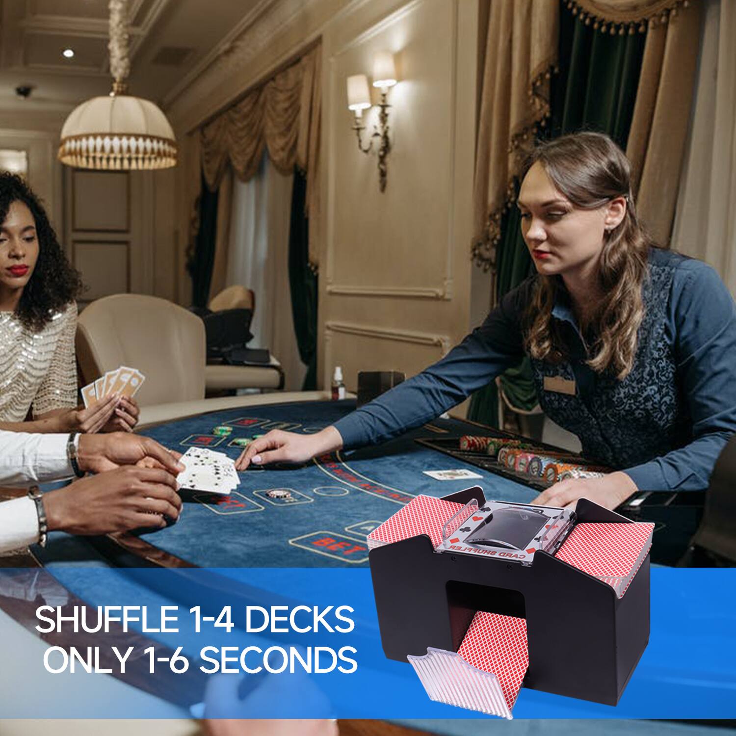 BET CARD SHUFFLE 1-4 DECKS ONLY 1-6 SECONDS
