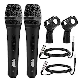 5 CORE - 5Core XLR Microphone Dynamic Mic Karaoke Singing Studio Mics Handheld Microfono - Black