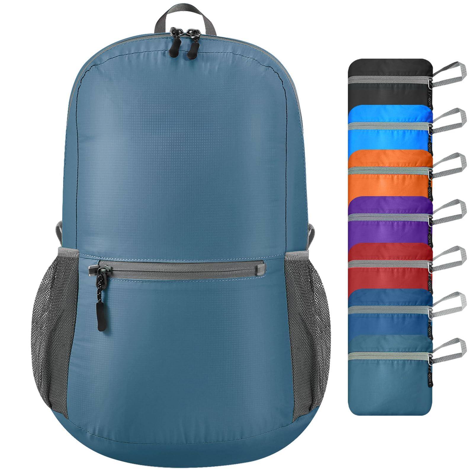 Pacoar Cade - Ultra Lightweight Packable Backpack 20l Daypack Handy Foldable Camping Outdoor Travel Cycling Backpacking - Grey Blue-20L