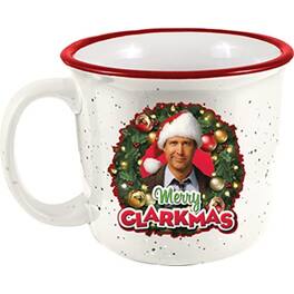 Spoontiques - Christmas Vacation Merry Clarksmas Ceramic Camper Mug 14 ounce - White