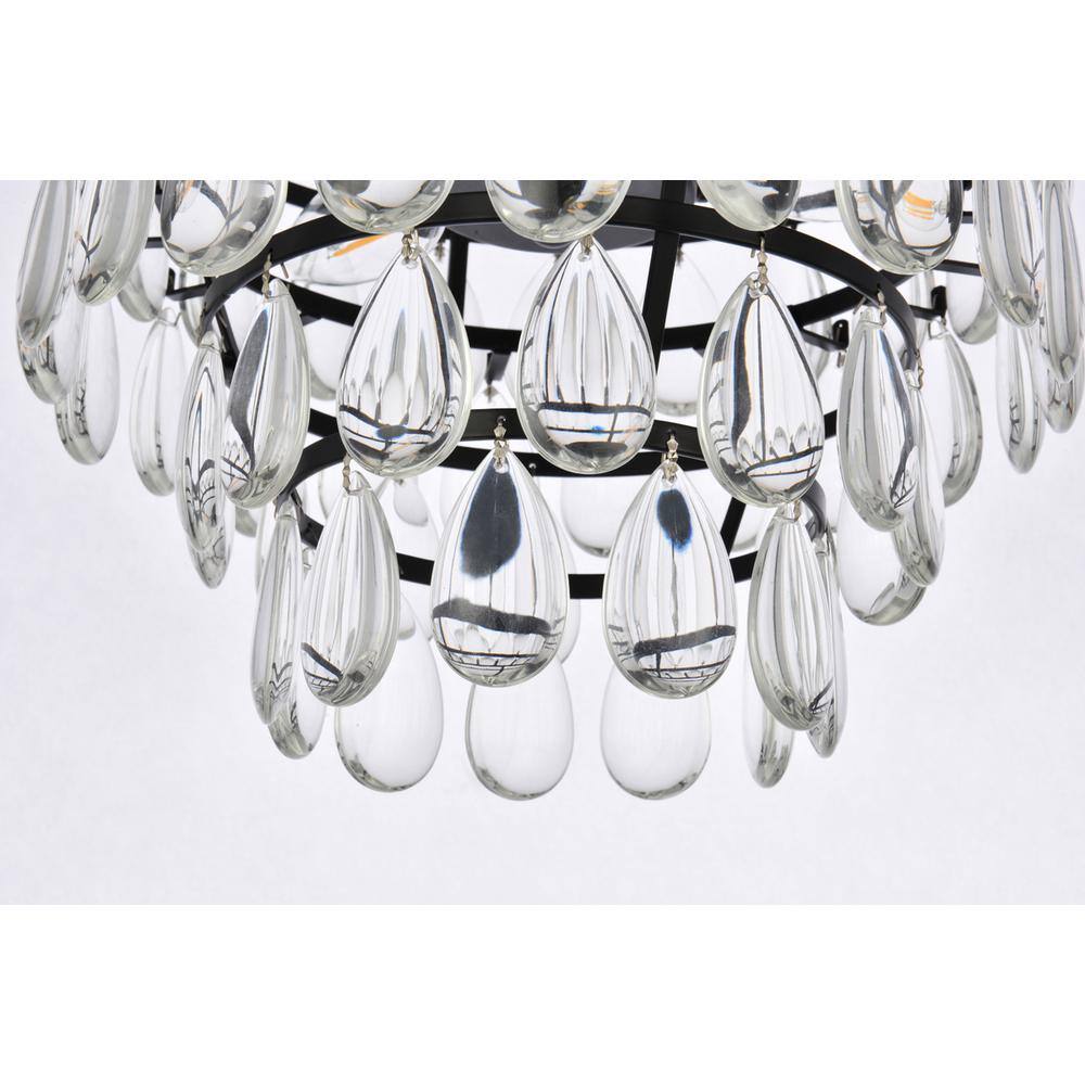 Alt View 3. Elegant Lighting - Mila 12 inch flush mount in black - Black.