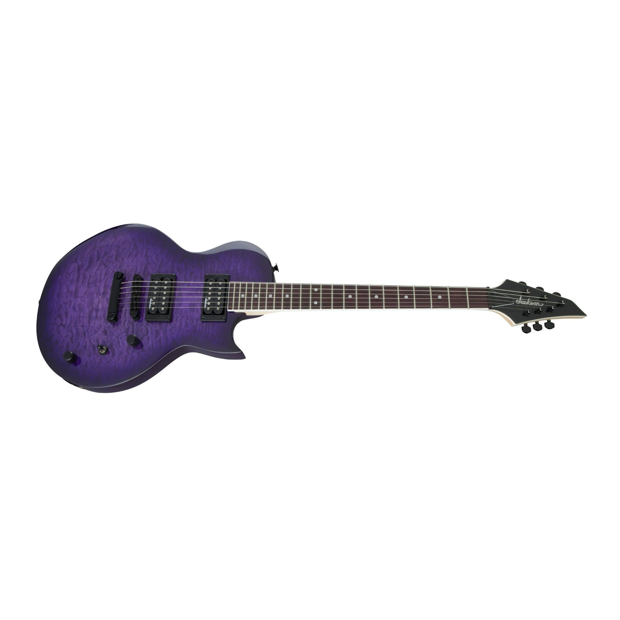 Left. Jackson - Jackson JS Series Monarkh Electric Guitar (Transparent Purple Burst) with Case.