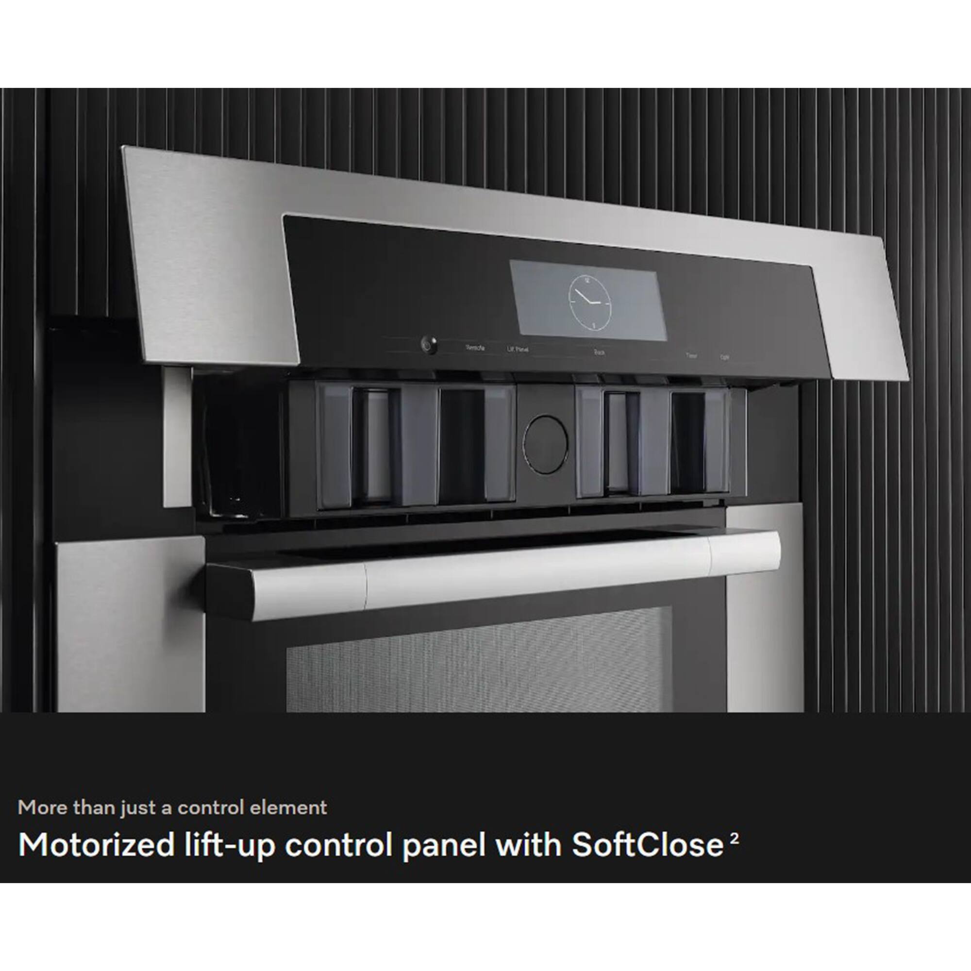 More than just a control element  
Motorized lift-up control panel with SoftClose 2