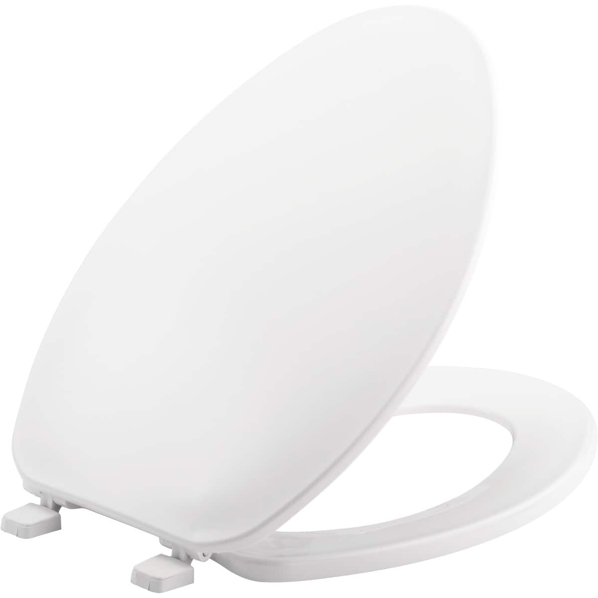 BEMIS - Elongated Plastic Toilet Seat with Top-Tite Hinge - White