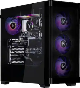 Velztorm - Pilum Custom Gaming Desktop (Ryzen 7 5700X, 32GB, 1TB SSD, RTX 5060, 240mm Liquid Cooling, Win 11 Home ) - Black