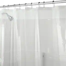 iDesign - 72 in. H X 72 in. W Solid Shower Curtain Liner PEVA - Clear