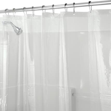 Front. iDesign - iDesign 72 in. H X 72 in. W Clear Solid Shower Curtain Liner PEVA - Clear.