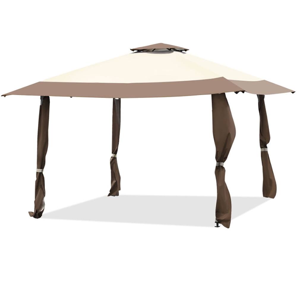 Alt View 2. Pefilos - 13 Feet x 13 Feet Pop Up Canopy Tent Instant Outdoor Folding Canopy Shelter-Brown, Party Tent for Outside Party Waterpro - Brown.