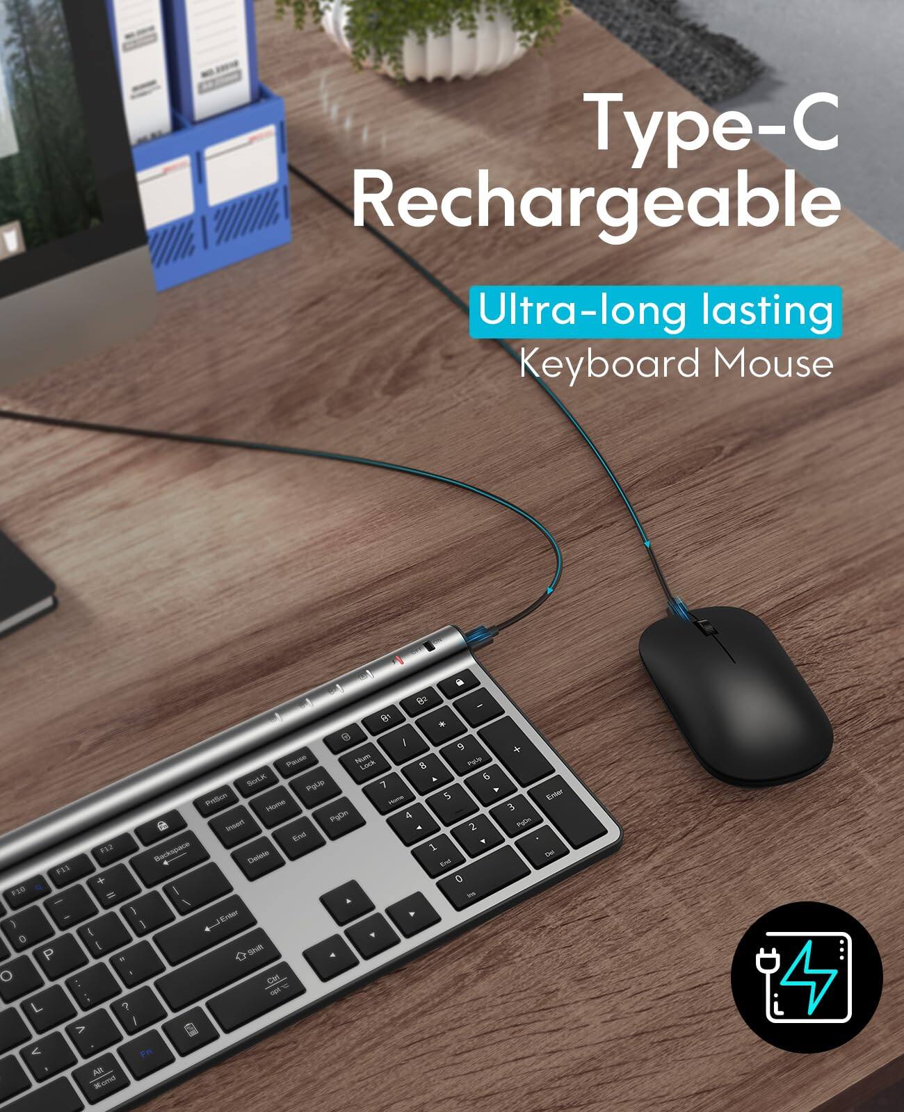 Type-C Rechargeable  
Ultra-long lasting Keyboard Mouse