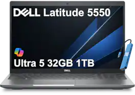 Dell - Upgraded - Latitude 5550 15.6" FHD Business AI Laptop - Intel Core Ultra 5 - 32GB RAM - 1TB SSD - Thunderbolt - Backlit - Win11Pro - Ultra 5 135H - Gray