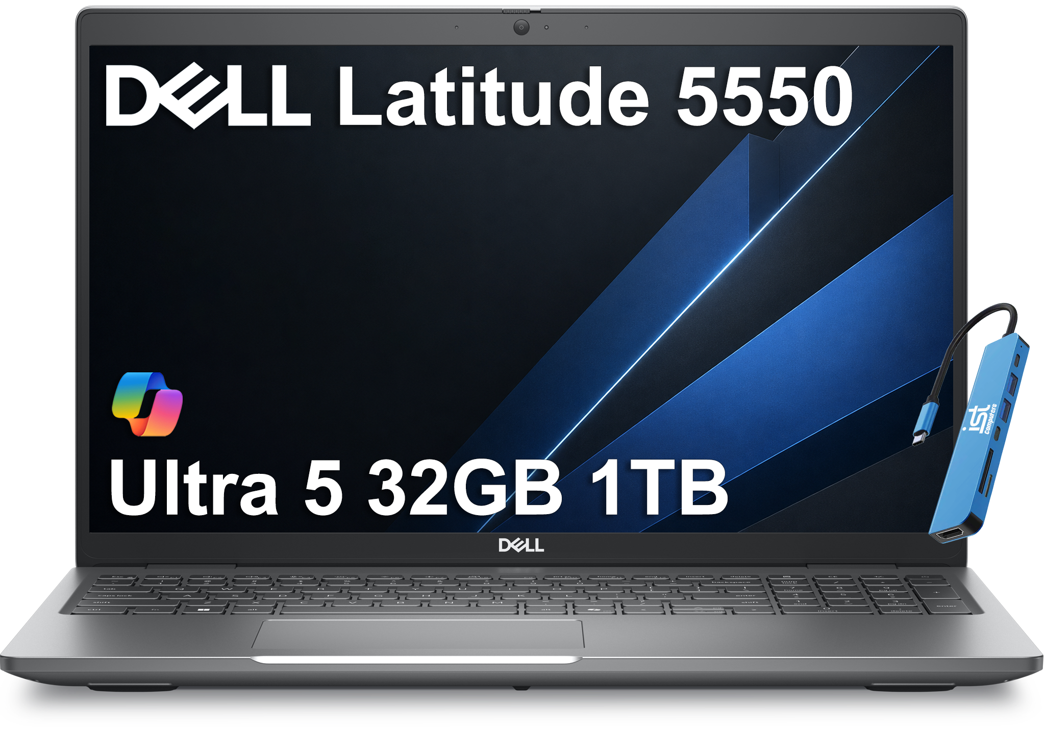 Dell - Upgraded - Latitude 5550 15.6" FHD Business AI Laptop - Intel Core Ultra 5 - 32GB RAM - 1TB SSD - Thunderbolt - Backlit - Win11Pro - Ultra 5 135H - Gray