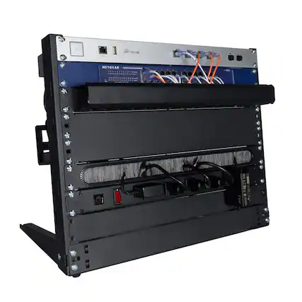 Front. RackSolutions - RackSolutions 8U 2Post Desktop Rack - Black.