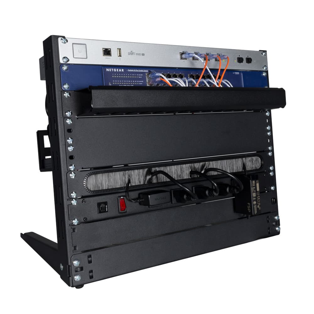 RackSolutions - 8U 2Post Desktop Rack - Black